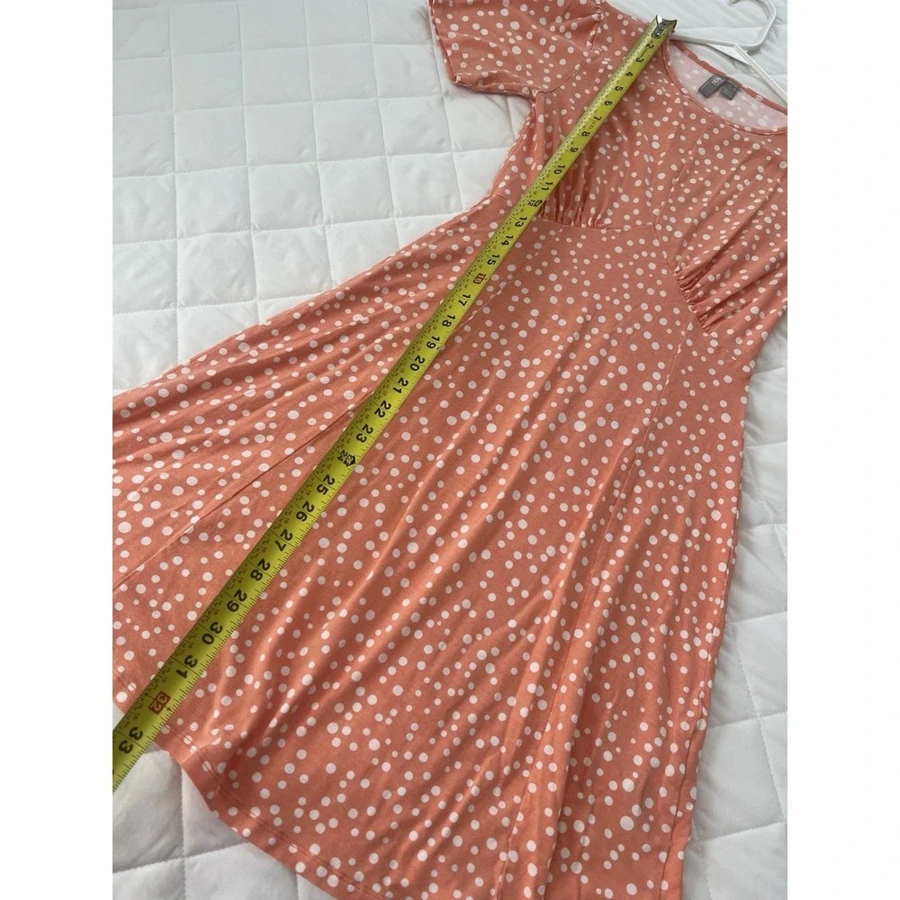 ASOS Orange Polka Dot Skater Dress Women‎ Size 4 Fit Flare Summer Retro Coquette - Picture 5 of 9